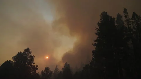 Caldor Fire Stock Footage 160140201