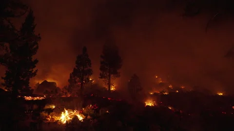 Caldor Fire Stock Footage 160140493