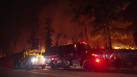 Caldor Fire Stock Footage 160140552