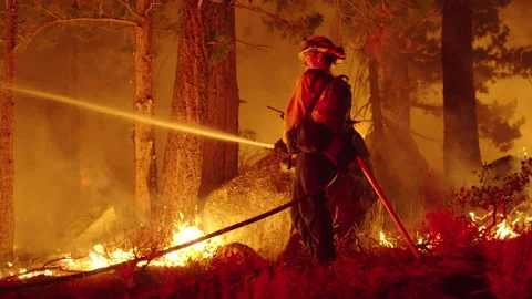 Caldor Fire Stock Footage 160140917