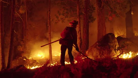 Caldor Fire Stock Footage 160141349