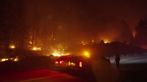 Caldor Fire Stock Footage 160162638