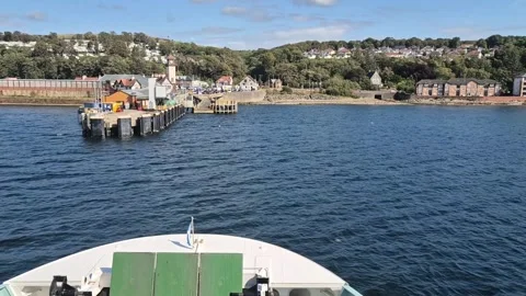Caledonian MacBrayne owned MV Argyle approaching Wemyss Bay Pier, Scotland, UK Stock Footage 314940256