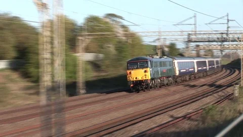 Caledonian Sleeper on the WCML 스톡 동영상 84505277