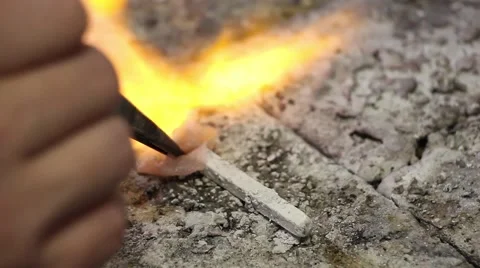 Calefaction and wetting of silver blanks with  flux Video stock 56315124