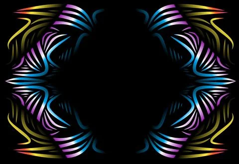 Caleidoscope gradient flower and leaf art pattern of indonesian culture Foto stock