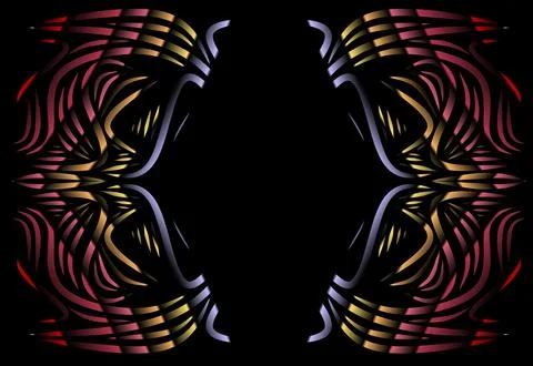 Caleidoscope gradient flower and leaf art pattern of indonesian culture Stock Photos