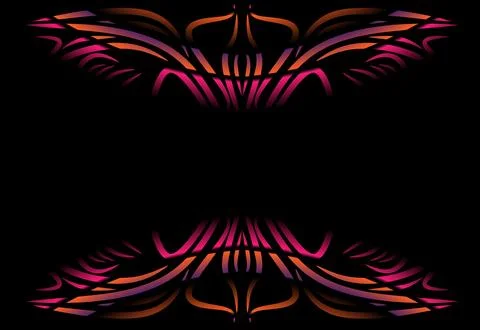 Caleidoscope gradient flower and leaf art pattern of indonesian culture Stock Photos