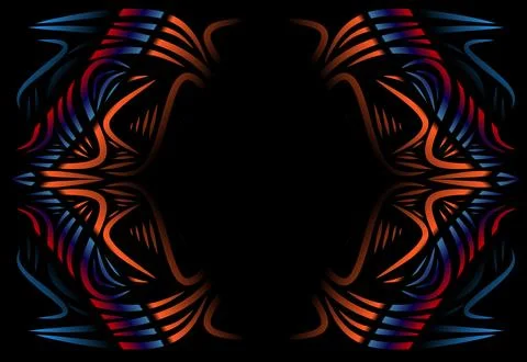Caleidoscope gradient flower and leaf art pattern of indonesian culture Stock Photos