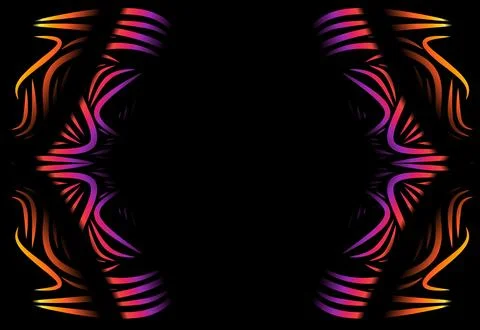 Caleidoscope gradient flower and leaf art pattern of indonesian culture Stock Photos