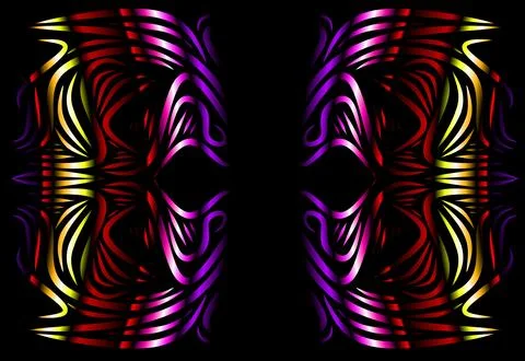 Caleidoscope gradient flower and leaf art pattern of indonesian culture 스톡 사진