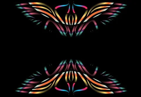 Caleidoscope gradient flower and leaf art pattern of indonesian culture Foto stock