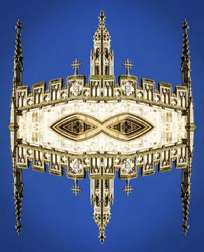 A caleidoscopic pattern of Cambridge University Stock Photos