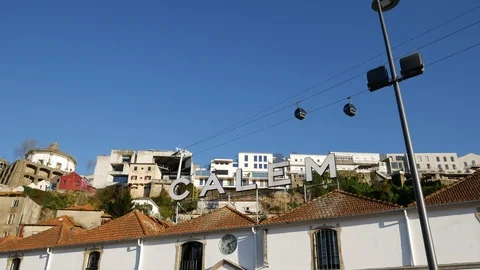 Calem Wine cellars in Vila Nova de Gaia, Porto, Portugal Stock Footage 104988696