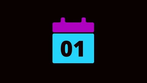 Calendar 01 Countdown Style Icon Animation. 01 Daily Calendar Icon Animatio.. 스톡 동영상 337465795