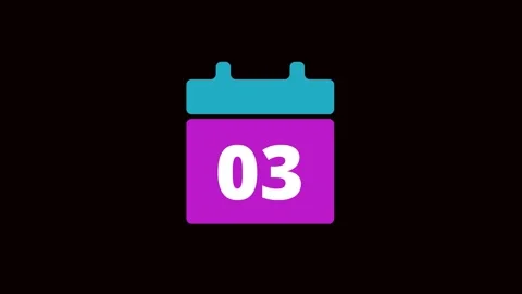 Calendar 03 Countdown Style Icon Animation. 03 Daily Calendar Icon Animatio.. Vidéo 340408229