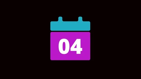 Calendar 04 Countdown Style Icon Animation. 04 Daily Calendar Icon Animatio.. 스톡 동영상 336984850