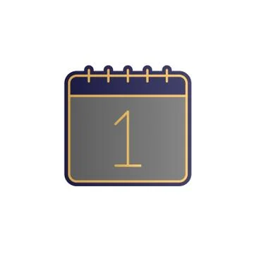 Calendar, 1 color gradient vector icon Ilustração Stock