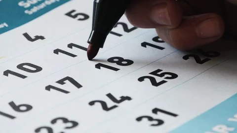 Calendar 18 Stock Footage 105808231