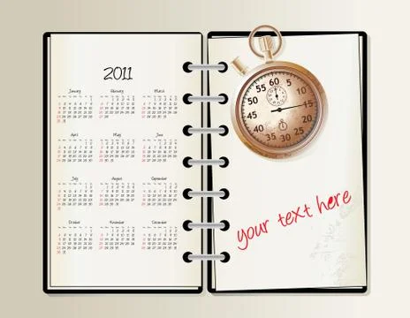 Calendar 2011 Stock Illustration