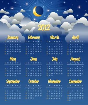 Calendar 2012 Stock Illustration
