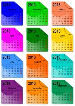 Calendar 2013 Stock Illustration