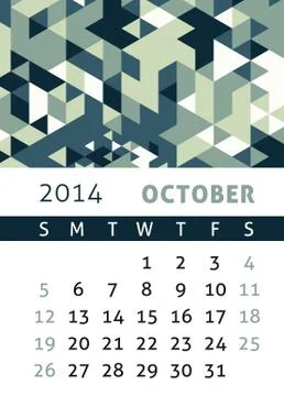 Calendar 2014 Stock Illustration