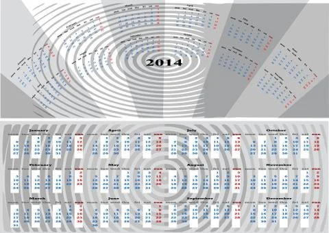 Calendar 2014 Stock Illustration