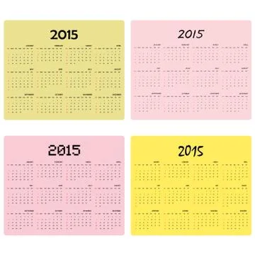 Calendar for 2015 on background. Stock Illustration