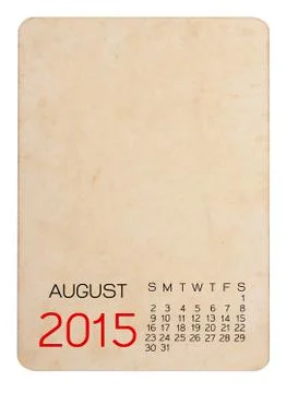 Calendar 2015 on the empty old photo Stock Illustration