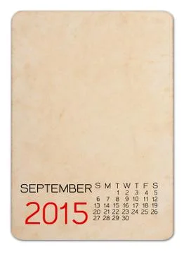 Calendar 2015 on the empty old photo Stock Illustration