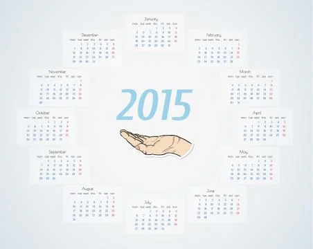 Calendar 2015 Stock Illustration