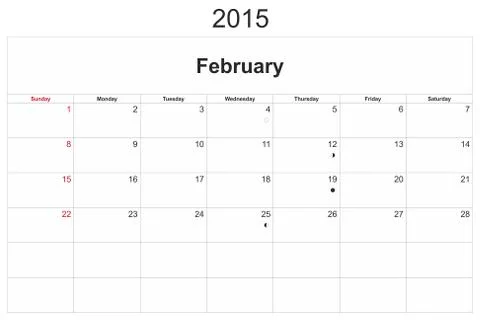 Calendar 2015 Stock Illustration