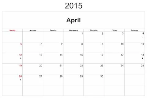 Calendar 2015 Stock Illustration