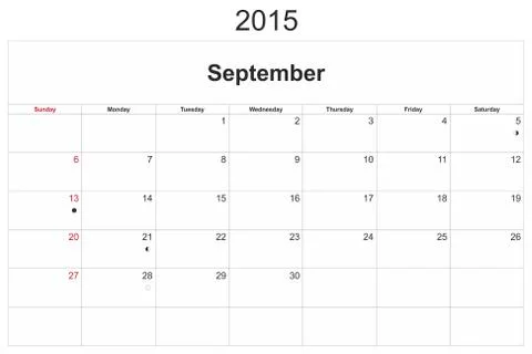 Calendar 2015 Stock Illustration