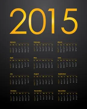 Calendar for 2015, vector illustration,eps10 Stock Illustration
