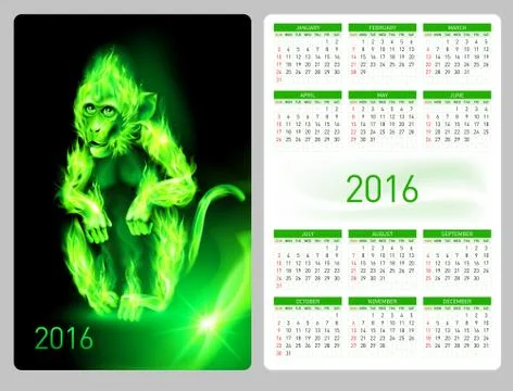 Calendar 2016 Stock Illustration