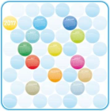 Calendar 2017 Stock Illustration