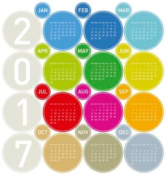 Calendar 2017  Stock Illustration