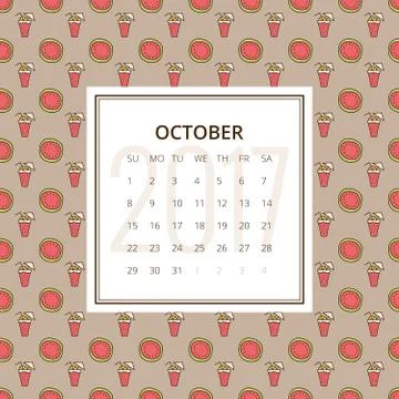 Calendar 2017 year Stock Illustration