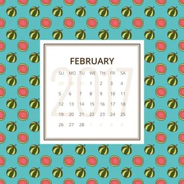 Calendar 2017 year Stock Illustration
