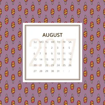 Calendar 2017 year Stock Illustration