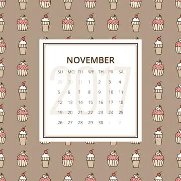 Calendar 2017 year Stock Illustration