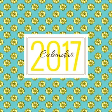 Calendar 2017 year Illustrazione stock