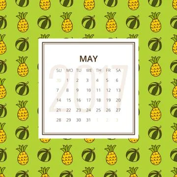 Calendar 2017 year Stock Illustration