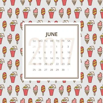 Calendar 2017 year Stock Illustration