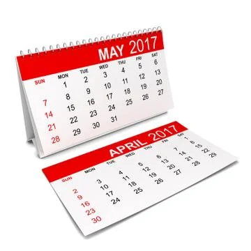 Calendar for 2017 year Stock Illustration