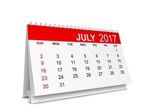 Calendar for 2017 year Stock Illustration