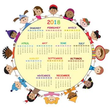 Calendar 2018 Stock Illustration