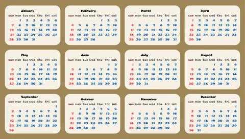 Calendar 2018 template simple planner vector design Illustrazione stock
